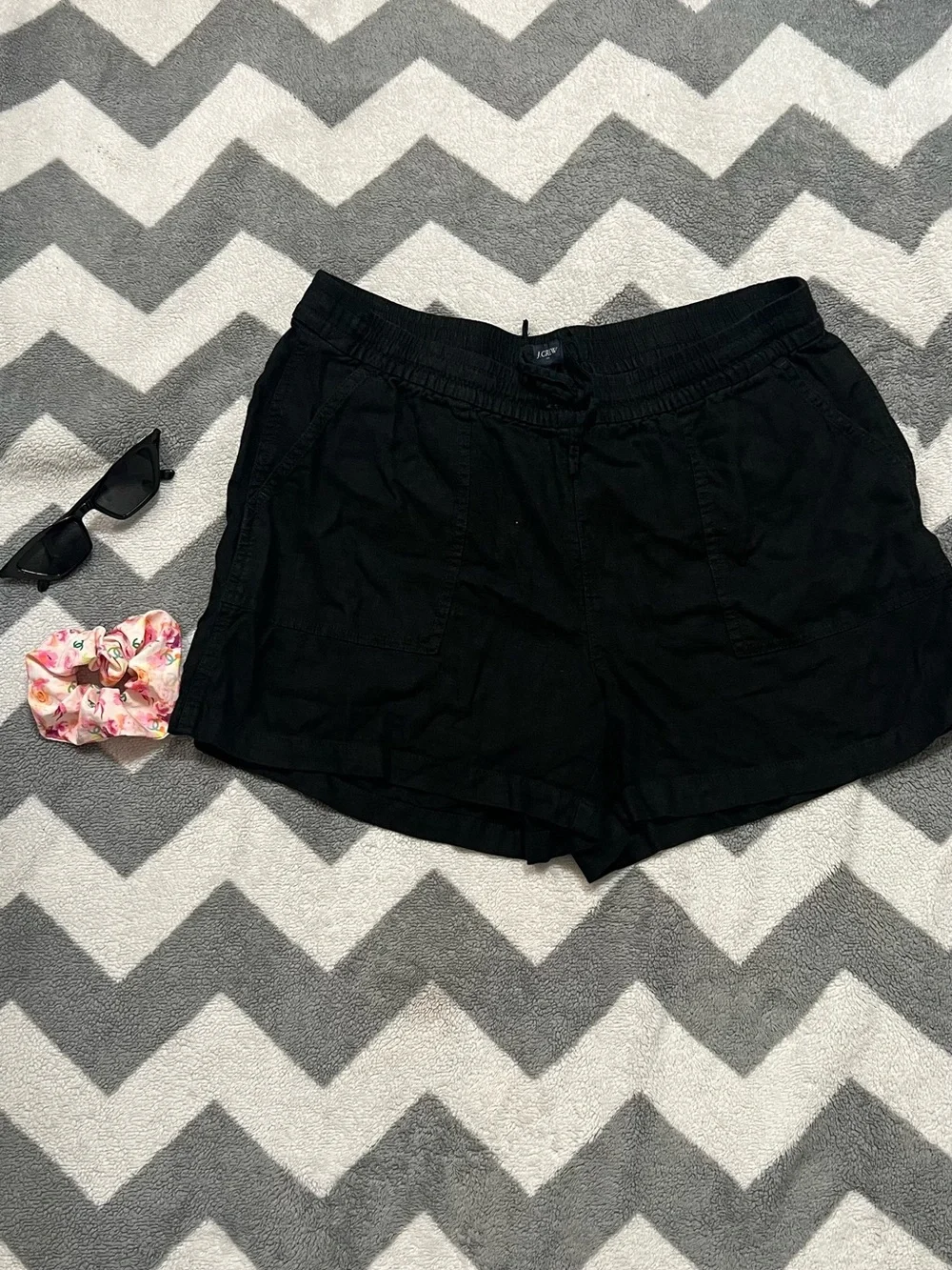 J. Crew Black Elastic-Waist Athletic Shorts
